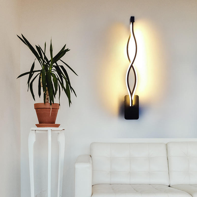24W 2.4G gradation en continu appliques murales ajustées en continu avec télécommande escalier lampe couloir éclairage applique murale intérieure