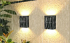 Lèche-mur solaire extérieur étanche haut et bas éclairage lampe Villa décorative jardin applique murale