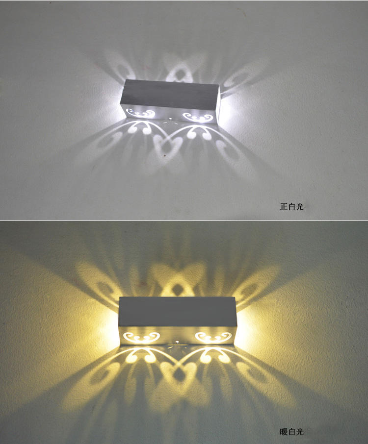 Lampe en aluminium de haute qualité 6W applique murale pour intérieur 2W papillon appliques avec télécommande veilleuse led mur de chevet 