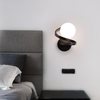 Classique Lampen cristal chambre chevet montage intérieur lumière intérieure décorative or noir métal moderne Led applique murale en verre