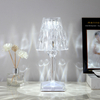 Espagnol Rose Cristal Lampe De Table Chambre USB Charge Lampe De Bureau Chevet Romantique Veilleuse Pétale Atmosphère Vaisselle Intérieur Multicolore