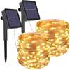 Guirlande solaire guirlande lumineuse 200m lumières de Noël étanche guirlande extérieure lampe à énergie solaire noël pour la décoration de jardin.