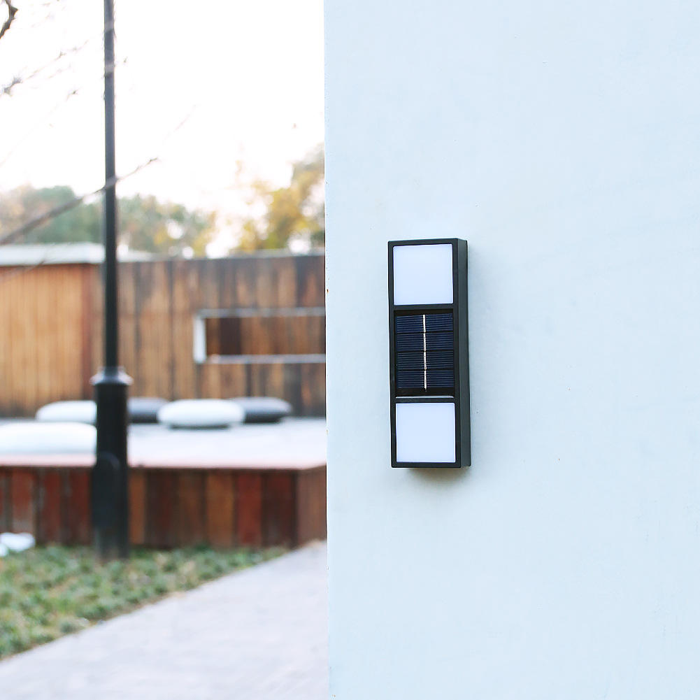 6LED applique solaire IP65 extérieur étanche cour lumière jardin villa extérieur mur lavage lampe applique murale