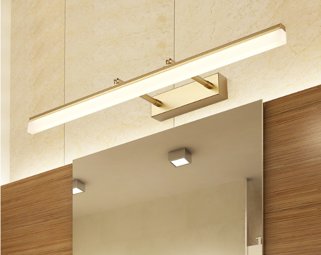 Lumières LED phares de miroir en aluminium 9 W Angle réglable rotatif trois températures de couleur appliques salle de bain intérieure lumière