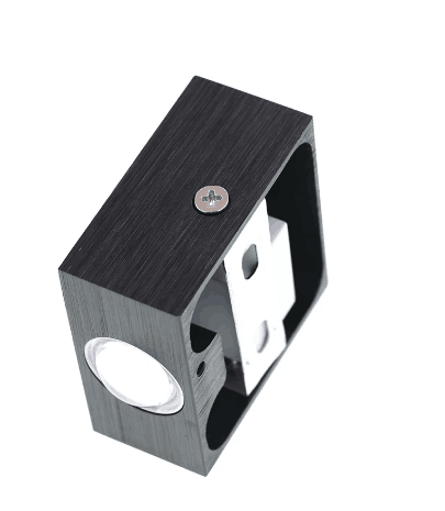 3W mur LED lampe un côté applique murale en aluminium simple tête applique murale AC85-265V brossé noir argent boîtier