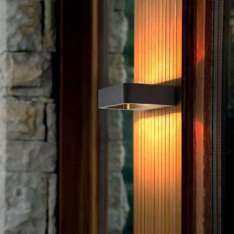 LED porche lumière étanche extérieur 6W 12W noir aluminium applique jardin cour couloir balcon applique lumière AC110V/220V