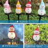 Noël Solaire LED Lumières Bonhomme De Neige Jardin Décoration Étanche Lumière Extérieure Post Lampe Pelouse Paysage Led Éclairage Solaire 2023