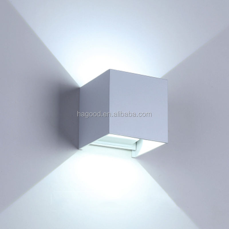 Moderne mur LED lumière haut et bas éclairage Cube applique lampe luminaire montage extérieur maison chambre chambre hôtel éclairage décoration