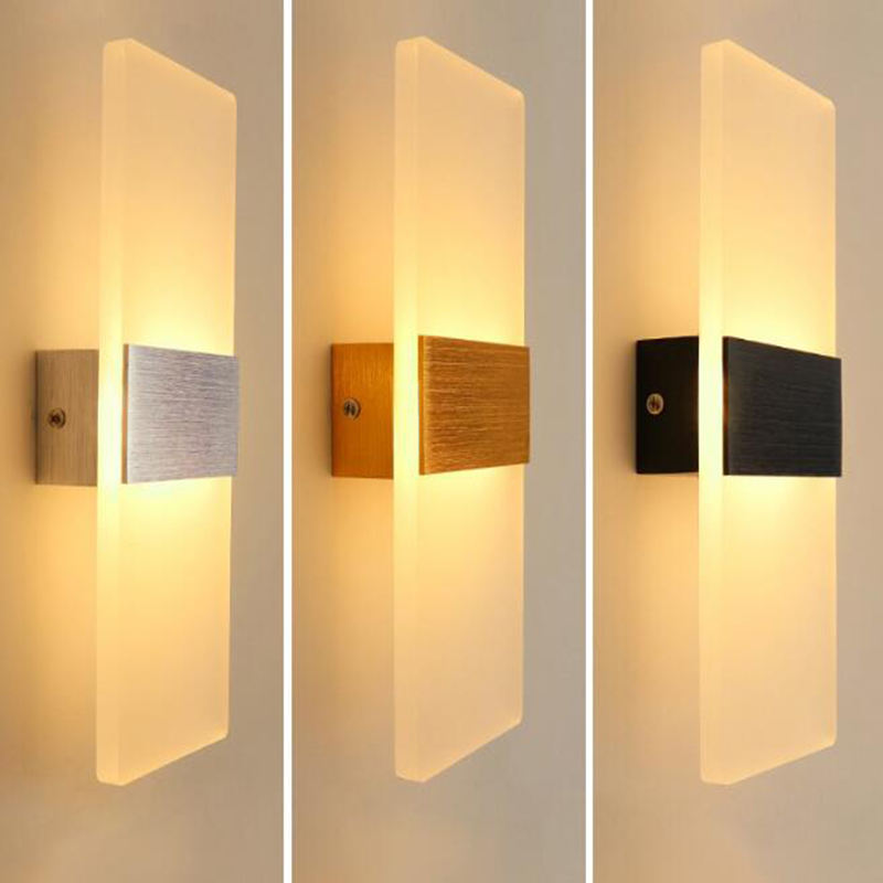 Applique murale acrylique LED minimaliste directe d'usine pour l'éclairage de chambres à coucher d'hôtel avec des prix led lumières esthétiques