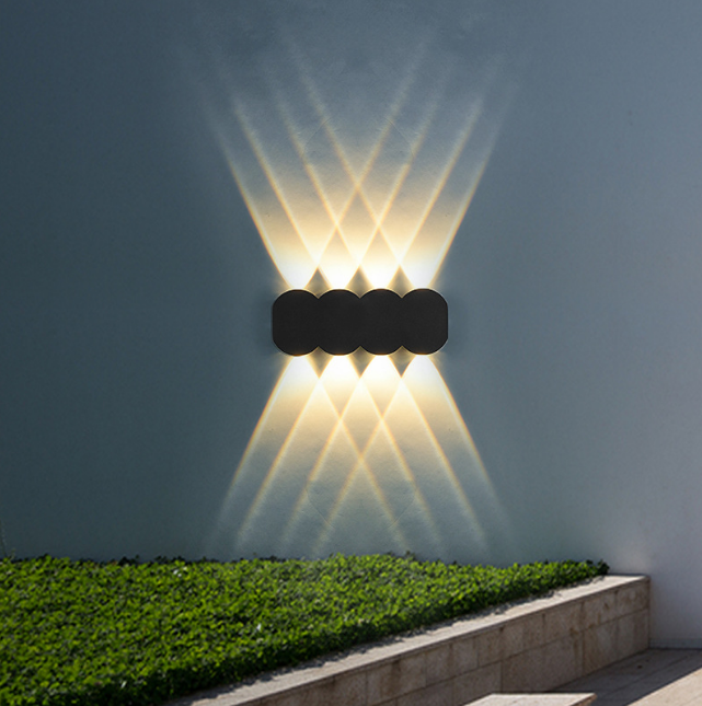 Moderne étanche extérieur 4W mur LED lampe IP65 aluminium haut et bas applique murale jardin porche applique décoration lumière 110V 220V