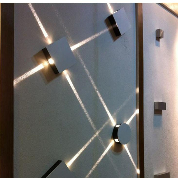 Haute qualité 4W carré Led croix étoile applique murale applique intérieure éclairage astuce lumière avec prix d'usine
