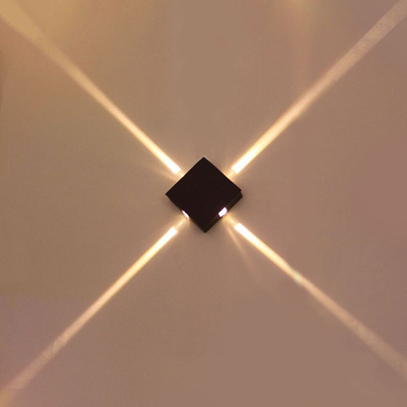 Haute qualité 4W carré Led croix étoile applique murale applique intérieure éclairage astuce lumière avec prix d'usine