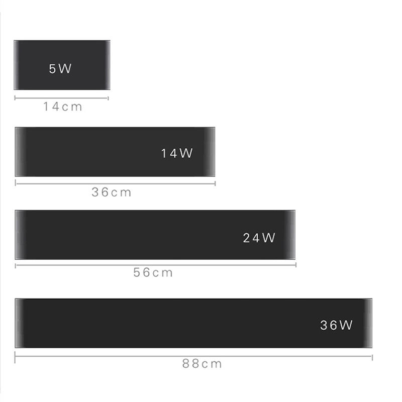 2.4G moderne minimaliste LED lampe en aluminium lampe de chevet applique chambre salle de bain miroir lumière directe allée créative