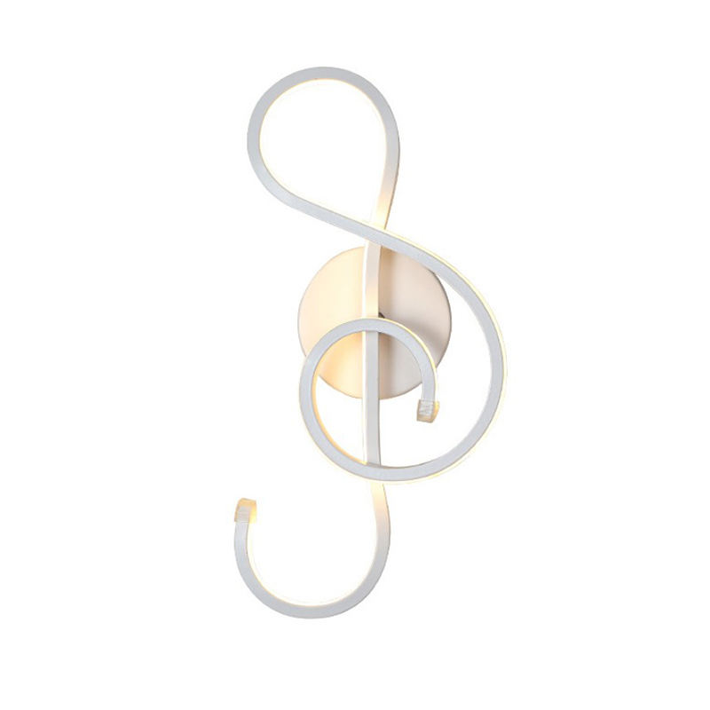 Note de musique Moderne Style Minimaliste En Aluminium Décoratif LED Applique Murale Creative Chambre Salon Couloir Allée Applique Murale