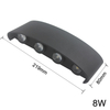 8W Led Applique Extérieure Intérieure Ip65 Up Down Blanc Noir Moderne Pour La Maison Escaliers Chambre Chevet Salle De Bains Lumière