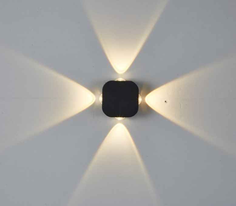 Applique murale LED extérieure 4W haut et bas en aluminium applique murale jardin LED