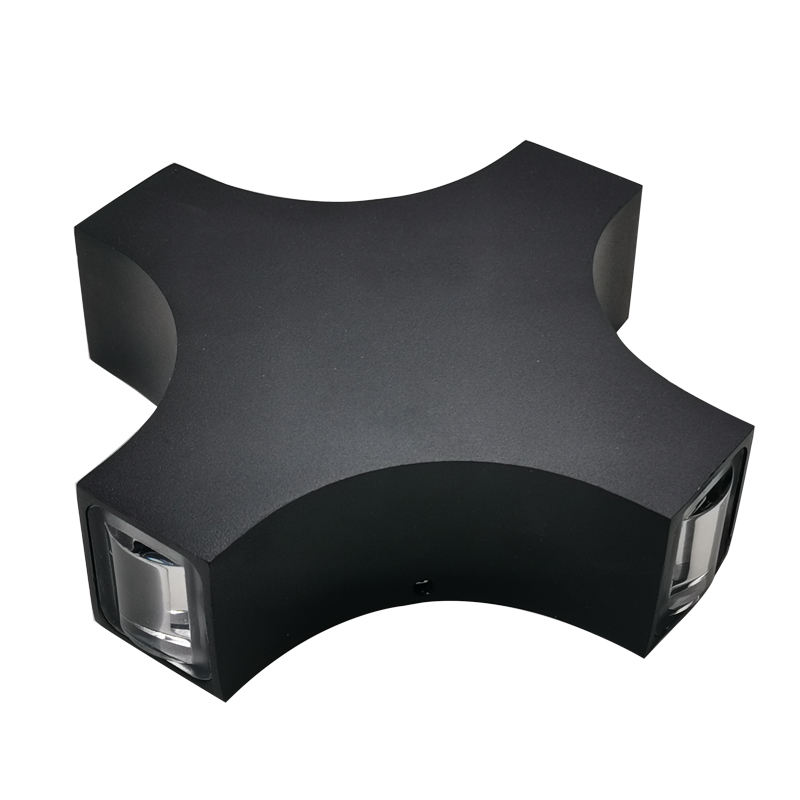 Veilleuse de chevet à faisceau croisé 4W Décoration industrielle RGB led applique murale jardin salle de bain IP65 up down lights