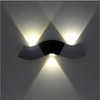 Lightess 3W LED appliques murales intérieures Up and Down applique murale en aluminium Hall lampe applique murale argent blanc froid