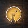 Nouvelle arrivée moderne led applique fantaisie applique murale art anneau lumière support mural pour hôtel lumières intérieures