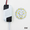 3W 5W 7W 9W 12W 18W SMD5730 panneau de couleur combiné blanc chaud/froid + alimentation de pilote de LED de contrôle segmenté pour downlight