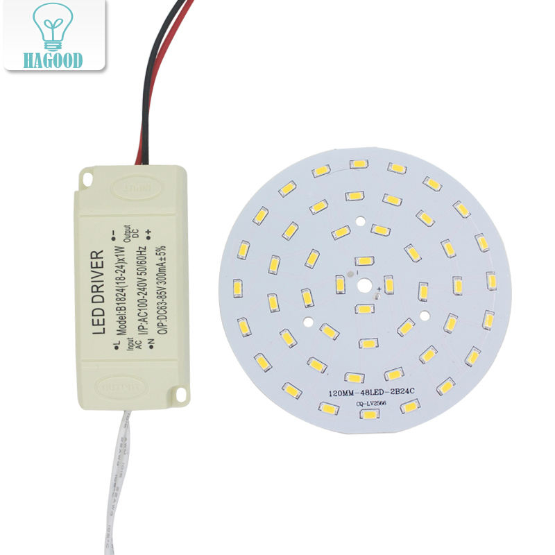 3W 5W 7W 9W 12W 15W 18W 24W SMD5730 puce à diode électroluminescente + coque en plastique LED alimentation du pilote pour plafonnier LED