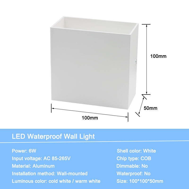 6W moderne Simple créatif extérieur étanche applique LED cour lampes porte lampe terrasse balcon jardin applique murale