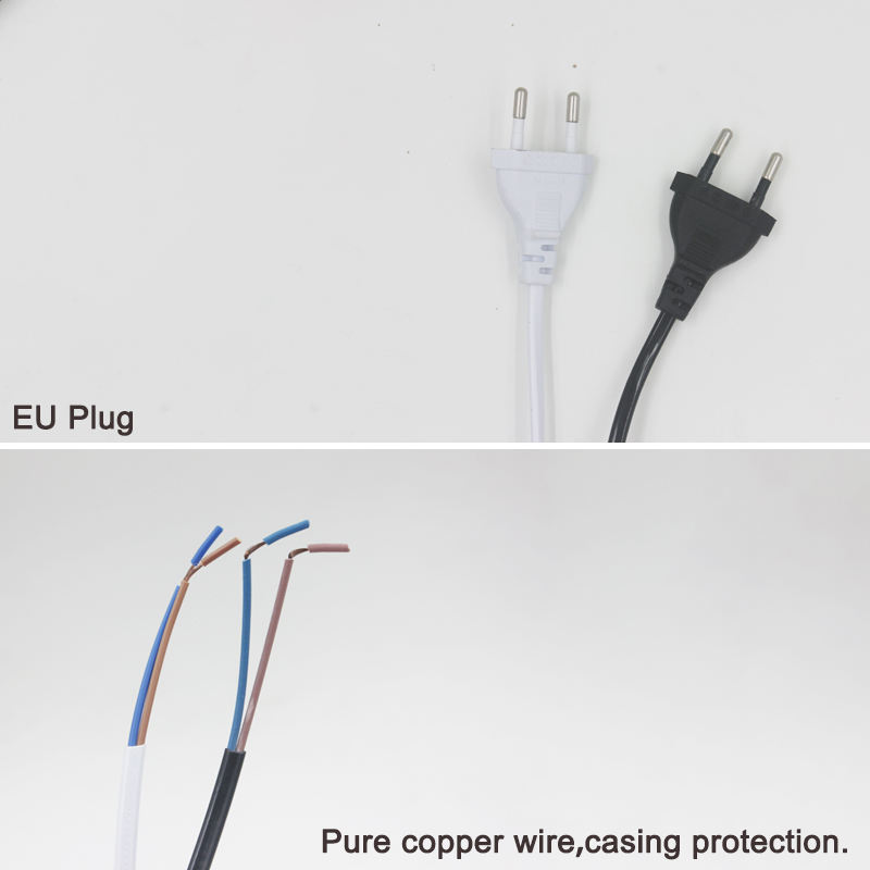 Câble de ligne 1.8m 303 cordon d'alimentation marche-arrêt pour lampe à LED avec interrupteur à bouton prise ue commutation de lumière transparente