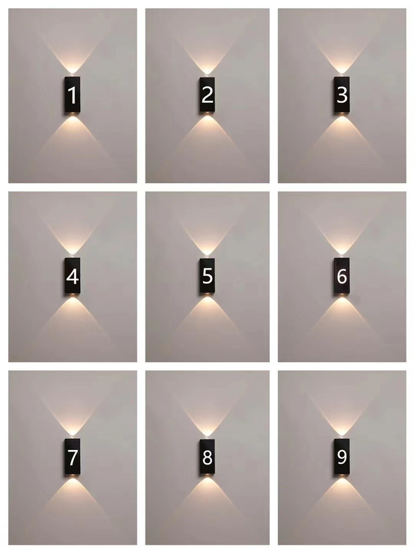 Applique murale lettre applique murale numérique haut et bas applique murale LED numéro de maison lumière applique murale extérieure mur extérieur éclairage led applique murale extérieure