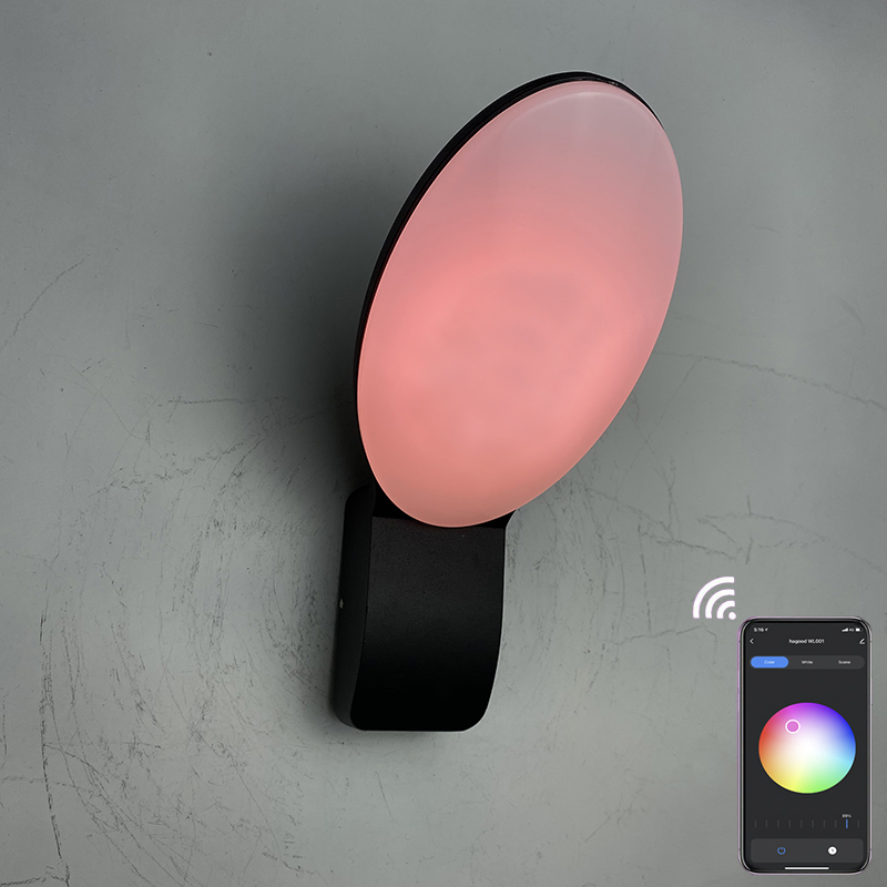 9W applique murale intelligente lampes intelligentes lumière led contrôle de l'application lumière led contrôle de l'application éclairage contrôlé par l'application Tuya App applique extérieure téléphone portable applique murale télécommandée