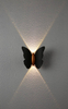 NOUVELLE 6W Haute qualité lampe fantaisie Papillon Étanche Lampe Noir Or Shell applique et veilleuse extérieure