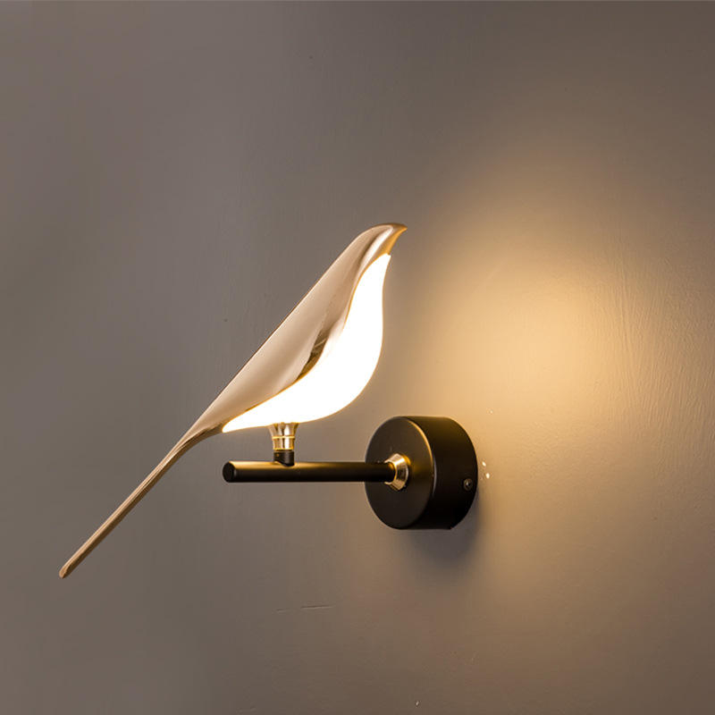 Hotelwandleuchte IP20 Led Escalier Applique Murale 3W Intérieur Or Lumineux Puce Nachtlampje Applique Oiseau Nachttischlampe Unique Nuit