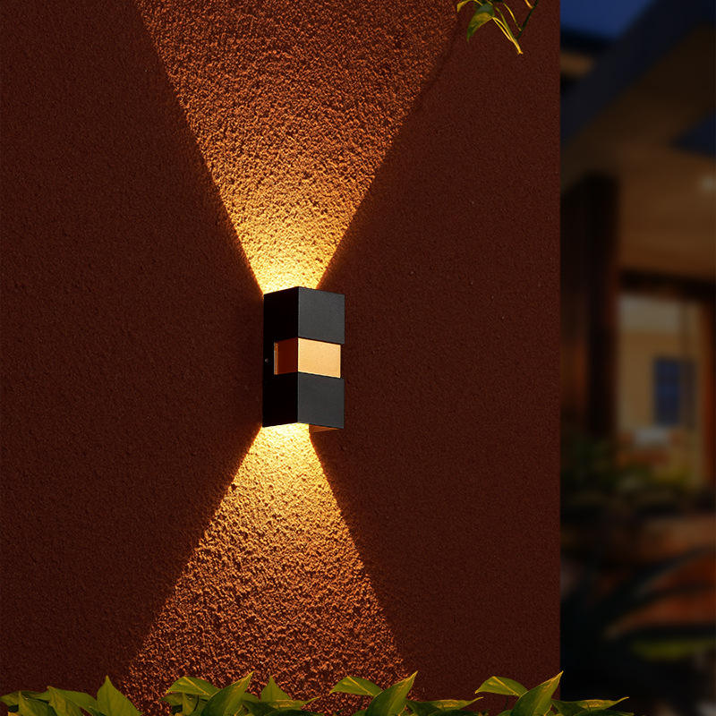 Top Quality Garden Ip65 Étanche Aluminium Rectangle Outdoor Led Wall Light Wall Mounted
