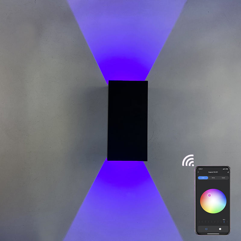 Le plus récent Tuya 9W applique murale lumière App contrôle éclairage extérieur intelligent acrylique applique murale Led appliques murales intelligentes applique