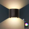 APP Control Smart Led Applique Murale Ronde Réglable Applique Jardin Extérieur IP65 Moderne 9w Led Applique Murale Haut Et Bas Applique Murale Led Applique Lumières Contrôlées