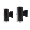 6W 12W COB Up Down Étanche IP65 Porche Lampe Double-Tête Cylindre Extérieur Intérieur Balcon Luminaire Led Applique Murale Applique Murale