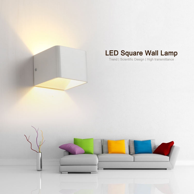 2.4G applique murale à lumière réglable applique murale cube applique murale de style européen applique murale cube en céramique avec contrôleur 20W applique murale intérieure couloir allée lampe bonne qualité et prix bas