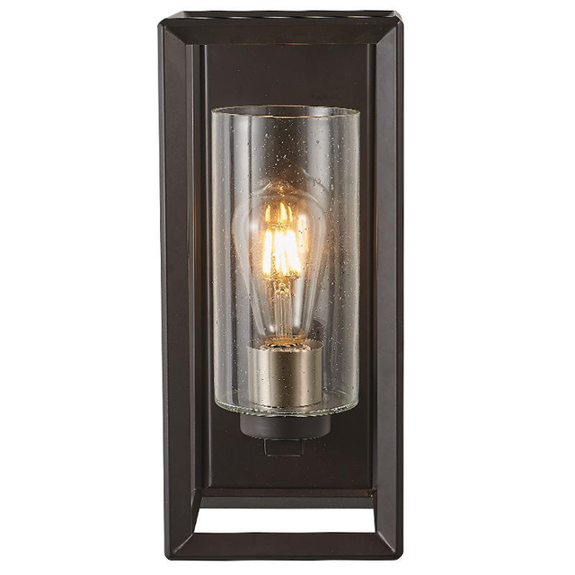 Vente chaude luminaires muraux extérieurs noir et or finition applique murale en verre semé support mural pour porche jardin lumière
