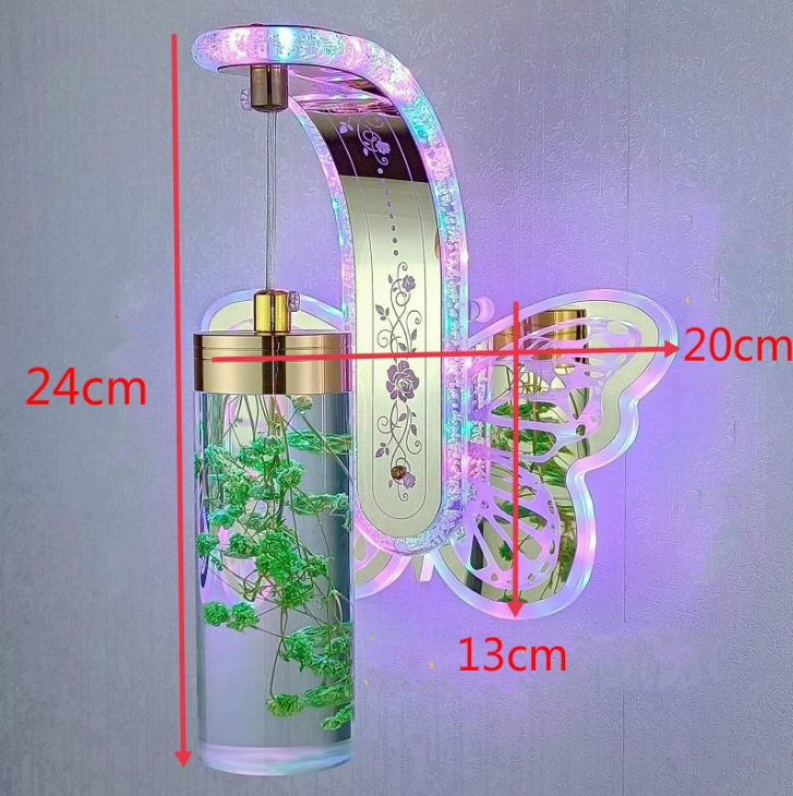 Nouveau chevet Led applique chambre hôtel Simple salle de bain lumières moderne créatif vraie fleur ambre led applique murale