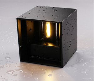 Style industriel 12W AC85-265V Étanche IP65 Faisceau Réglable En Aluminium Extérieur LED Cube Applique Murale