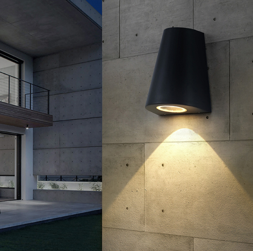 Applique murale LED à tête unique étanche IP65 lampe de couloir de jardin extérieur applique intérieure AC85-265V