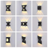 Applique murale en forme de lettre 12W Up and Down Light Applique murale extérieure à LED Applique murale extérieure moderne Applique extérieure noire Applique murale extérieure noire