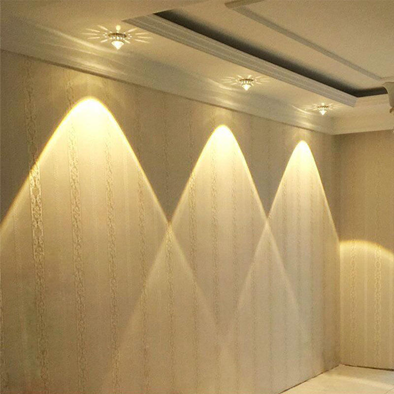 Bull's Eye Lantaarn Crystal Spotlight Down Light Applique TV Sky Down Light Gat Licht Persoonlijkheid Creative LED Kleur Achtergrond