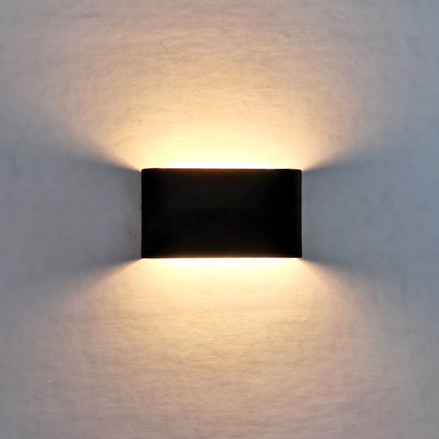 6W 12W 14W Rectangle Led Mur Allumant Noir Et Blanc Shell Led Applique Lumière Intérieure Led Lumière Bandes Intérieur