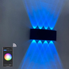2022 Tuya APP Smart Home WiFi APP Contrôlé 85-265V RGBW IP65 Aluminium Étanche Led Lampe De Jardin Smart Led Extérieur Up And Down Applique Murale