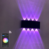 2022 Tuya APP Smart Home WiFi APP Contrôlé 85-265V RGBW IP65 Aluminium Étanche Led Lampe De Jardin Smart Led Extérieur Up And Down Applique Murale