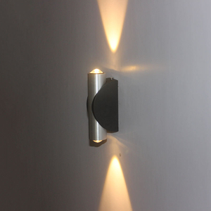 Usine directe fournie courte droite brossée noir 2W 6W éclairage d'escalier escalier haut et bas applique LED