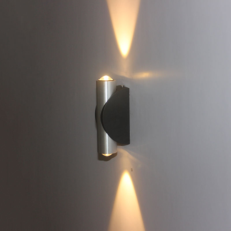 2W 6W Up Down Lit Chambre Appareils D'éclairage Économie D'énergie Applique Lampe En Aluminium Bonne Qualité Applique Murale Haut De Gamme