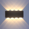 6W en forme d'arc extérieur étanche haut et bas LED applique murale en aluminium moderne applique murale éclairage applique murale