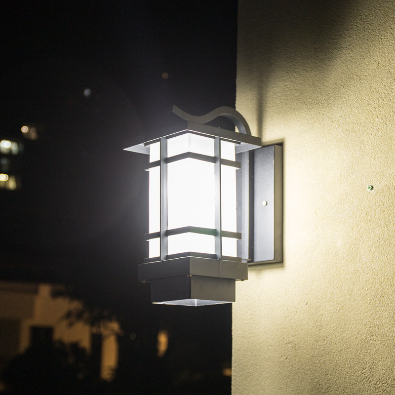 Applique murale extérieure solaire Draadloze Wandlamp lumière de jardin étanche nouvelle porte de mur extérieur de balcon de Style chinois de Style japonais