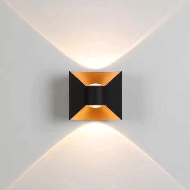 6W arc applique murale LED étanche applique murale prix usine noir et blanc logement jardin ménage lumières décoratives